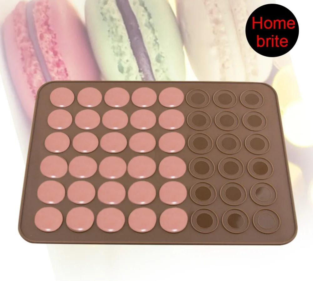 48 trous Silicone Macarons gâteau moule moule Gel Pad Mat macaron