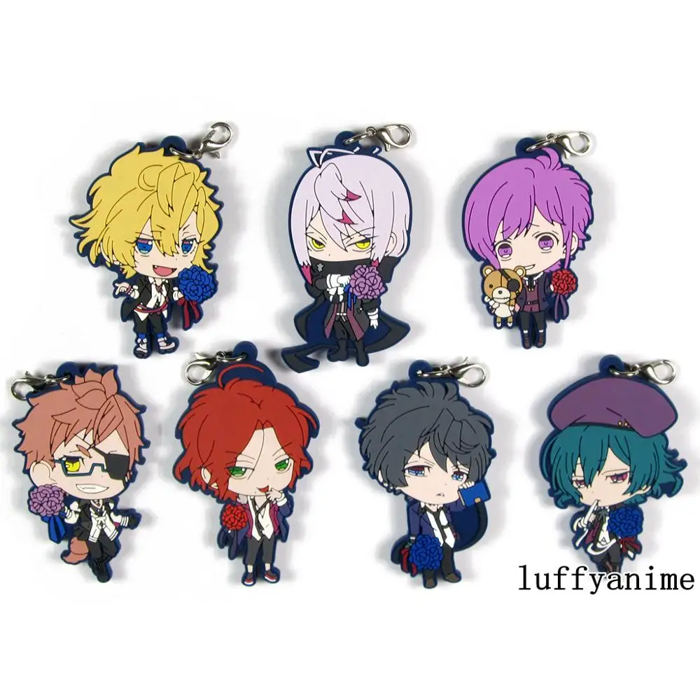

DIABOLIK LOVERS Rubber pendant Sakamaki Kanato Raito Mukami Azusa Kou Ruki Tsukinami Karura Toy Figures Phone strap Keychain