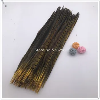 

50pcs 30-55cm yellow Pheasant Feathers For Decoration Wedding Christmas Home Craft Wedding New Year
