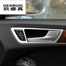 Para audi q5 2009-2017 acessórios de automóvel porta interior alça tigela capa decoração guarnição de aço inoxidável adesivo interior do carro estilo