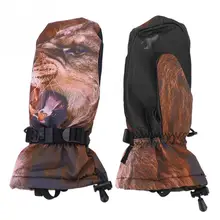 1 пара лыжных перчаток из искусственной кожи водонепроницаемые ветрозащитные теплые перчатки для сноуборда зимние спортивные аксессуары для походов и альпинизма