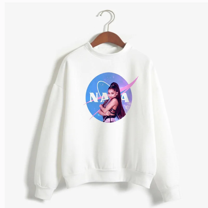 Ariana Grande Crewneck Space Sweathirt женские 7 колец толстовки с длинным рукавом Одежда с музыкальными принтами Топ женские толстовки пуловер - Цвет: 1