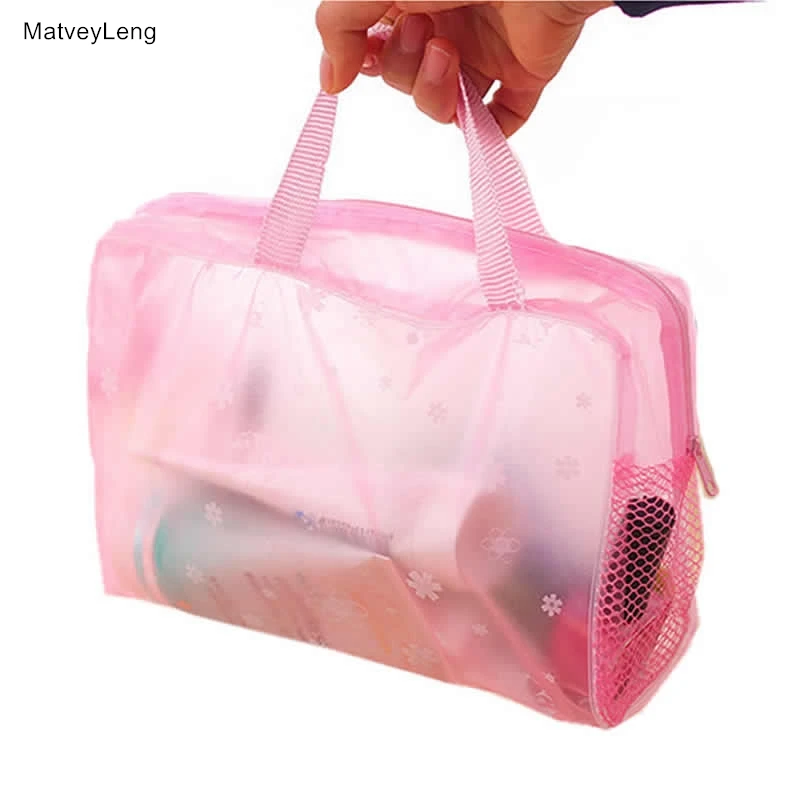 

Women's Travel Transparent PVC Cosmetic Bag Zipper Cosmetic Storage Bag Portable Cosmetics Organizer Cosmetologist Cosmetic Bag