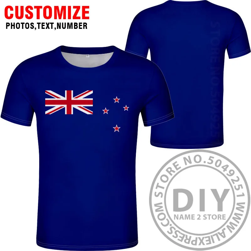 Новая Зеландия футболка diy на заказ имя номер nzl футболка Национальный флаг nz маори страна колледж печать фото логотипы одежда