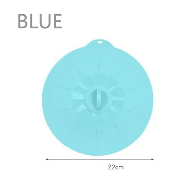 5PCS Reusable Silica gel Spill Stopper Cover Universal Silicone Food Bowl Pot Lid Silicone Cover Pan Cooking Kitchen Accessories - Цвет: BLUE-3