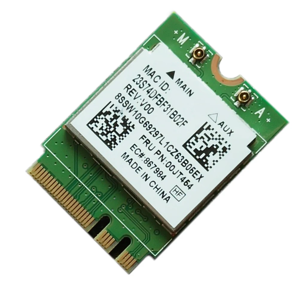 RTL8821AE 1x1AC + BT4.0 M.2 WLAN карта для Lenovo AIO 300-23ISU серии FRU 00JT454 SW10G69297 |