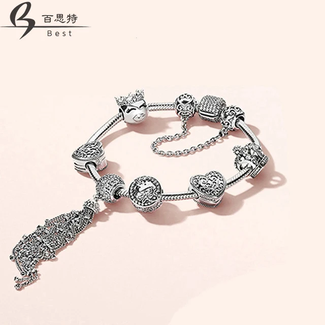 

BEST 100% 925 Sterling Silver New 1:1 Genuine Princess Natural Magic Bracelet Set Free Shipping