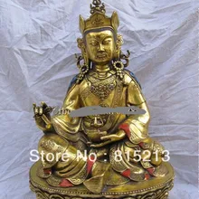 Bi00403 19 Тибет буддизм чистая бронза медь свинка падмасамбхава статуя будды