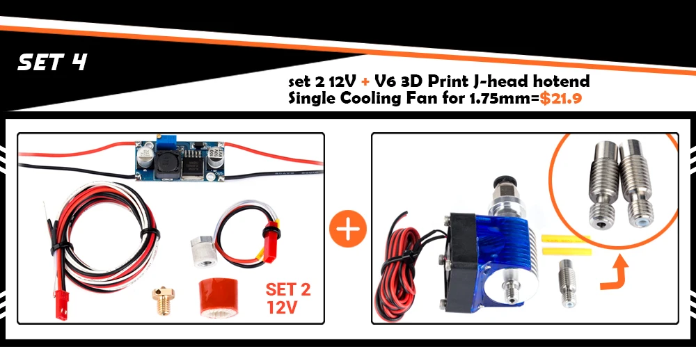 Trianglelab 3d принтер Hotend V5 V6 Горячий Конец блок обновления Комплект для V5 V6 Lite6 Chimera Cyclops Kraken reprap