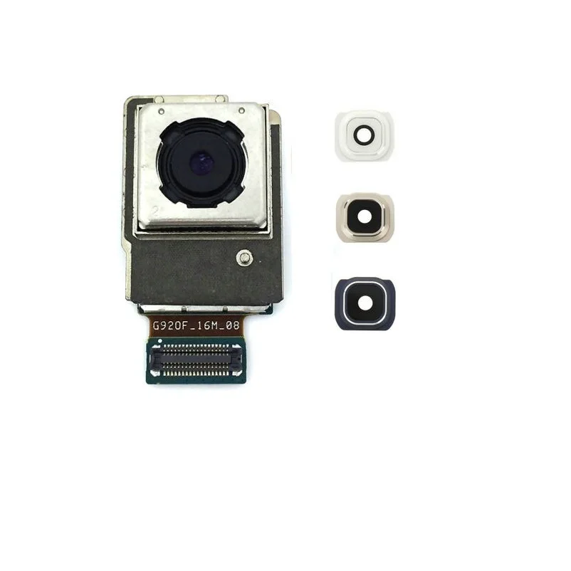 

For Samsung Galaxy S6 SM-G920F Back Rear Camera Module With Camera Lens Blue White Gold Color