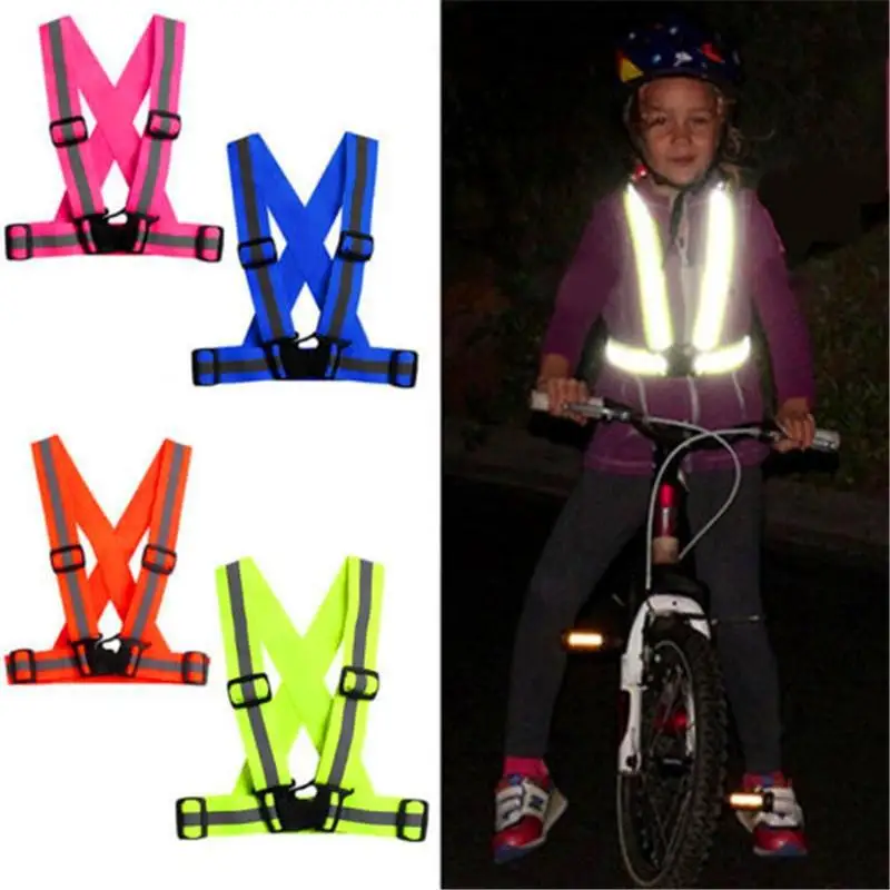 

Unisex Adjustable Reflective Vest High Visibility Safety Straps for Jogging Cycling Walking Running