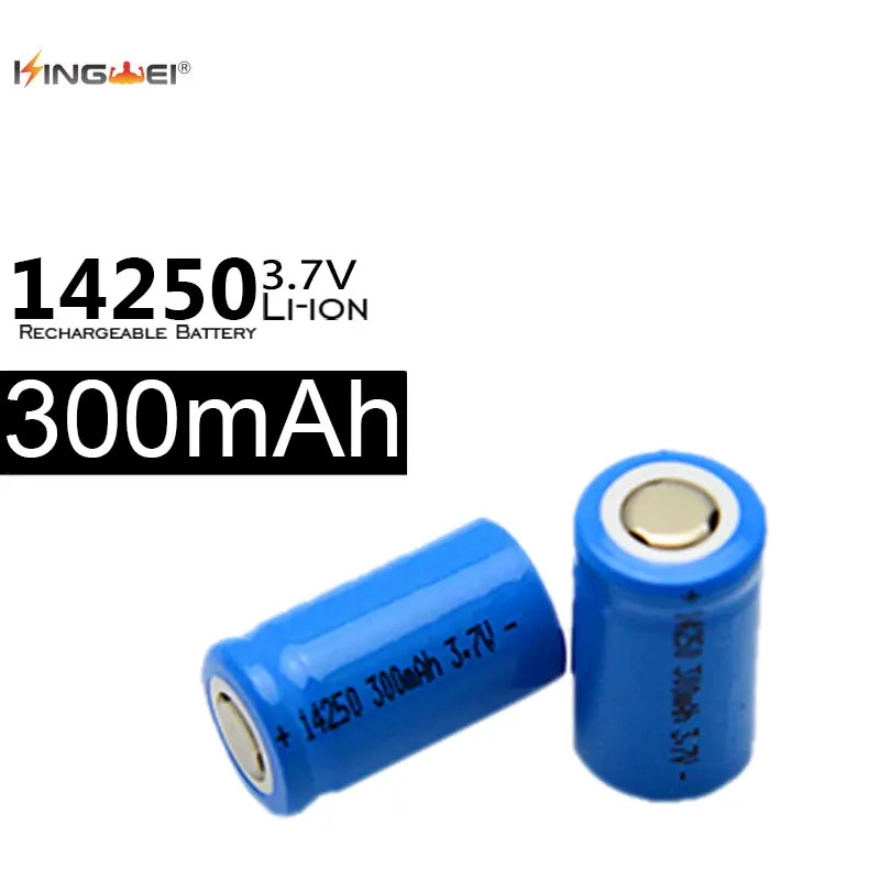 Kingwei 14250 4 шт./лот 3,7 в 300 мАч литий-ионная аккумуляторная батарея Высокая безопасность промышленного использования