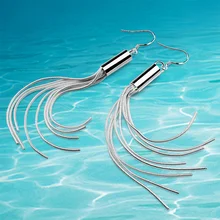 Розничная, модные серьги-капли для женщин, 925 Стерлинговое Серебро, горячая распродажа, серьги-капли