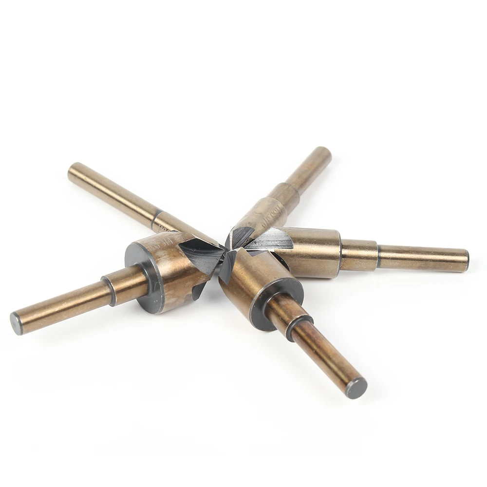 5pcs Hss 5 Flute Countersink Bits Chamfer Cutter Drill Bit Woodworking Cut Metal Chamfering 82 Degree Countersink Drill Cutters