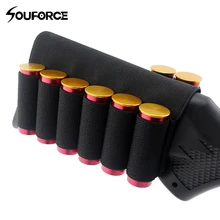 Airsoft Rifle Hunting Tactical Shotgun Pouches 8 Shells Cartridges Stock Shell Holder Elastic Fabric Ammunition Carrier Pouch
