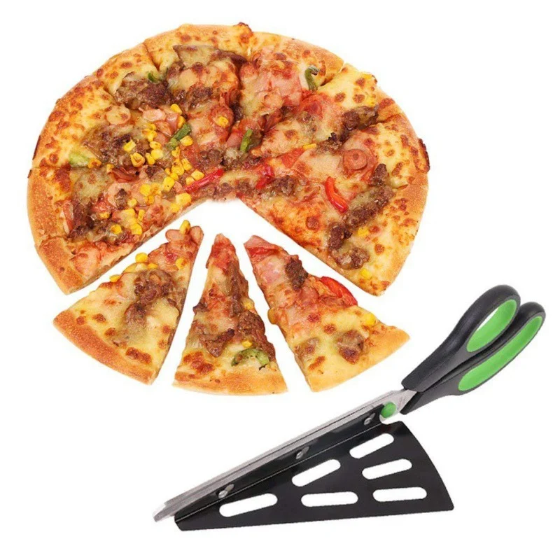 Stainless Steel Pizza Scissors Pizza Spatula Pizza Pancake Pie Serve Cutter Slicer Baking Tool Kitchen Accessories