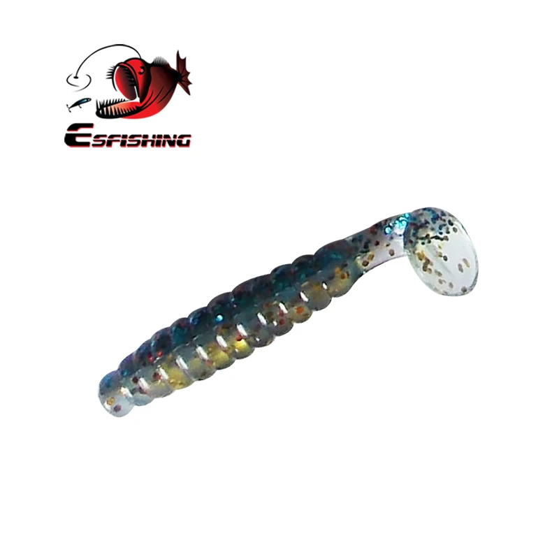 ESFISHING мягкие приманки Shad Crappie 10 шт. 45 мм 1,1 г Grub Shad Pesca Leurre силиконовые приманки снасти для подледной рыбалки