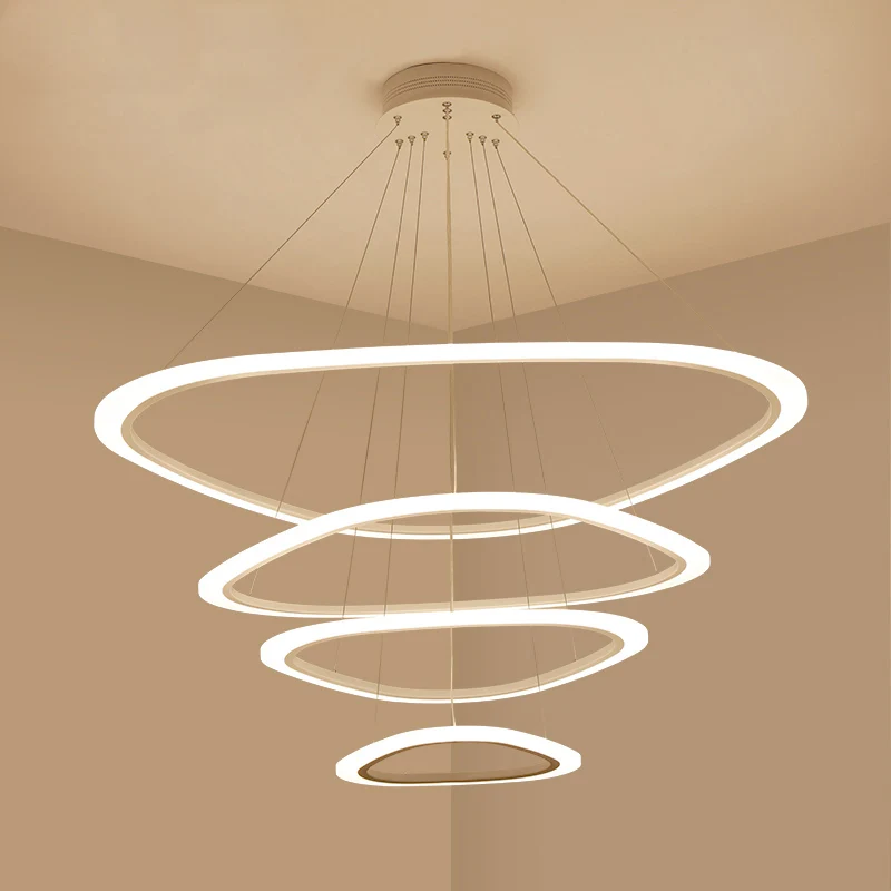 

Modern Simple LED Dining Room Pendant Lamp Creative Personal Circle Pendant Lights for Restaurant Living Room Foyer
