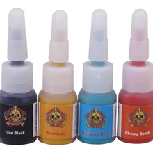 4 шт. перманентный макияж пигментные чернила 4 цвета комплект татуировки чернила 5 мл краски татуировки