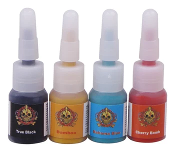 

4pcs permanent makeup pigment ink 4colors tattoo ink kit 5ml tattoo paint