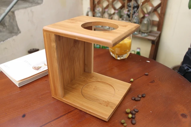 V60 Hand Drip Coffee Stand Brewer Maker Bamboo Holder DIY Pour Over Rack V60 Hand Drip Coffee Stand Brewer Maker Bamboo Holder DIY Pour Over Rack
