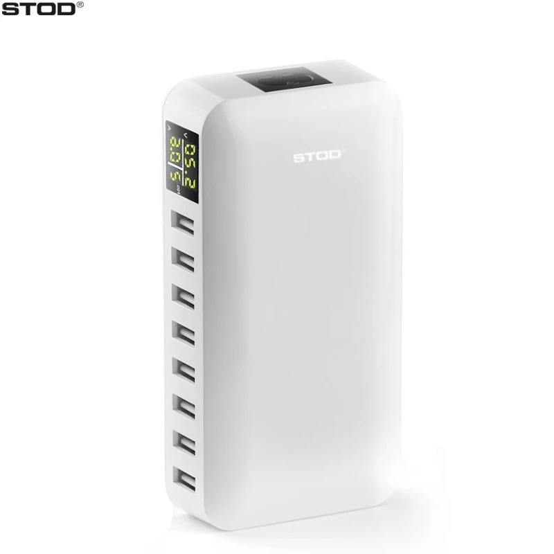 8 портов USB зарядное устройство 40 Вт ЖК дисплей монитор напряжения умная Зарядка