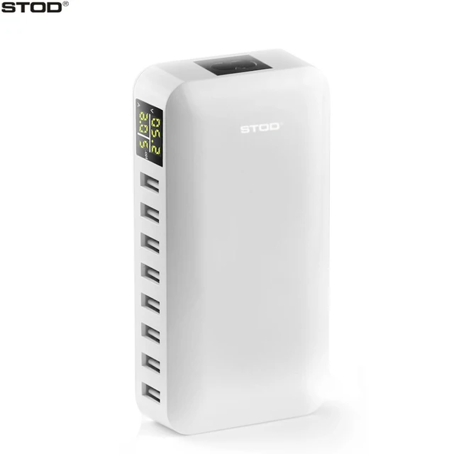 Cheap BOTD 8 Port USB Charger 40W LCD Display Voltage Monitor Smart Charging For iPhone iPad Samsung Huawei Nexus HTC AC To DC Adapter