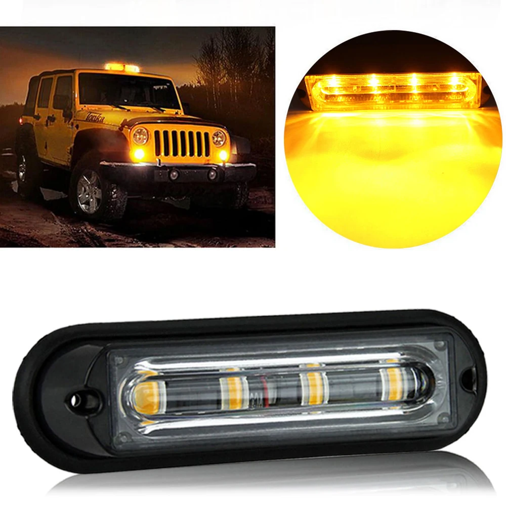 Castaleca Vehicle Flashing Light Car Truck Emergency 4LED Strobe Flash Fog Lamp Grille Marker Traffic Beacon DRL Signal Lights Castaleca Vehicle Flashing Light Car Truck Emergency 4LED Strobe Flash Fog Lamp Grille Marker Traffic Beacon DRL Signal Lights