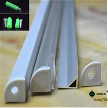 5-30 шт./лот, 40 дюймов 1 м светодиодный алюминиевый профиль для 10 мм печатной платы светодиодный Угловой канал для 5050 полосы светодиодный светильник