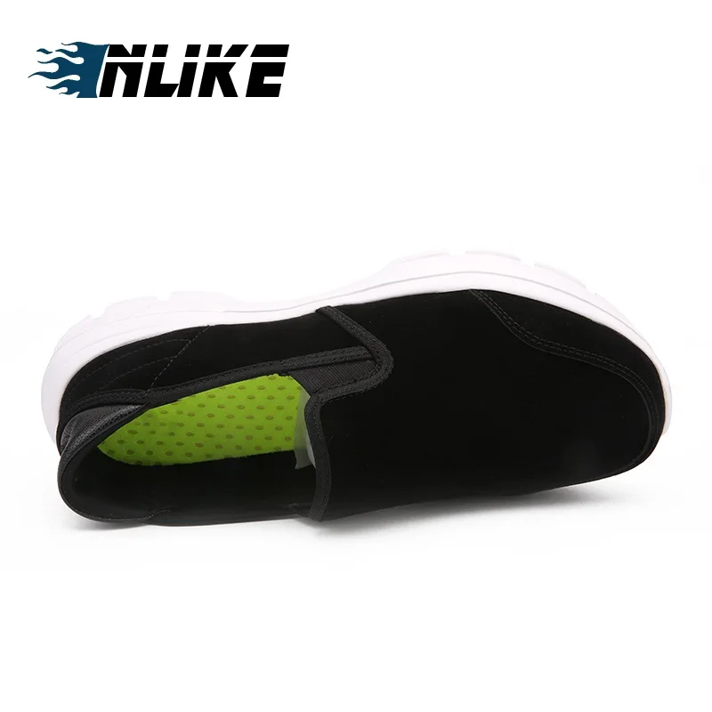 Hommes Inlike Homme En bleu Chics Loisirs Chaussures Pour Mode Cuir Plates Légères Noir De gris Respirant j3AR4L5q