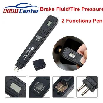

New Brake Liquid Tester Pen Digital Tire Pressure Gauge Meter TPMS Tool 2in1 Brake Fluid Oil Test Pen Tyre Aire Pressure Gauge