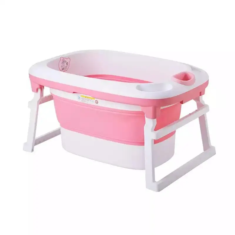 Складной кран для ванной, для детской ванны, для мытья тела, портативный, складной, для детской ванны, ванна, ведро, бассейн - Цвет: pink