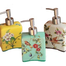 Американский ретро большой емкости керамическая окрашенная ручная дезинфицирующая бутылка в стиле кантри ванная комната жидкий дозатор для мыла, лосьона LFB273