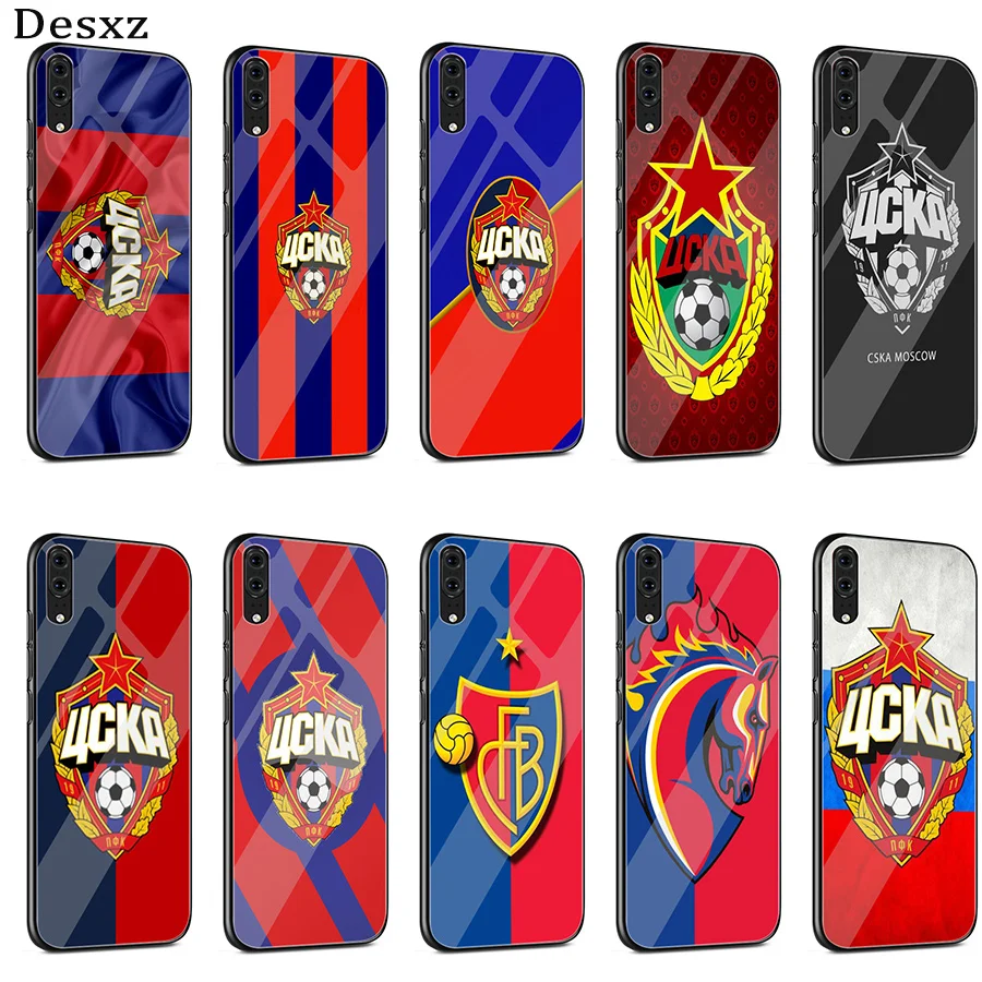 

Desxz Glass Phone Case For Xiaomi Mi 8 9 Lite Redmi Note 5 6 7 Pro A1 A2 6A 4X Pocophone F1 CSKA Moscow Club