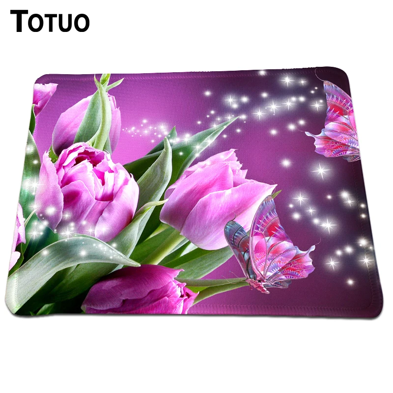 New arrival Butterfly Kiss Flower Mouse Pad Background DIY Printing