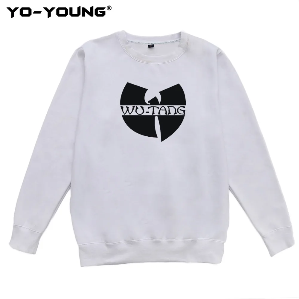 Yo-Young Steetwear Толстовка флисовый свитшот с логотипом Wutang Clan, повседневные уличные толстовки унисекс