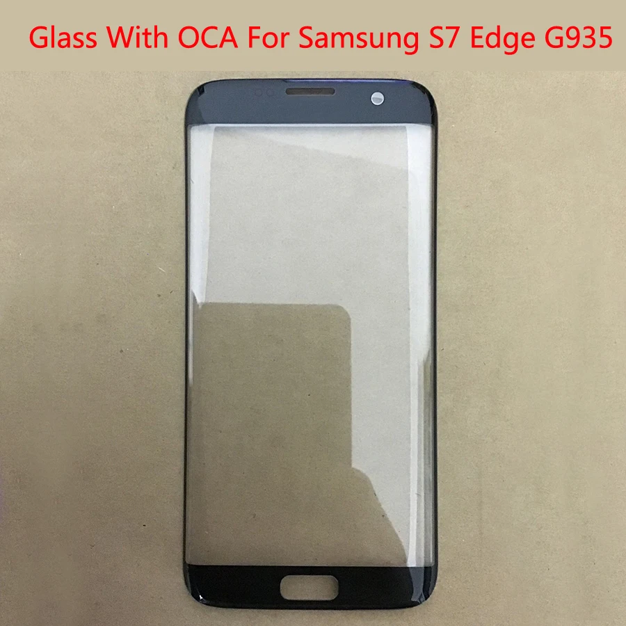 

10pcs/lot Front Screen LCD Glass Lens With OCA Adhesive For Samsung S7Edge S7 Edge G935 SM-G935F Outer Glass+oca film