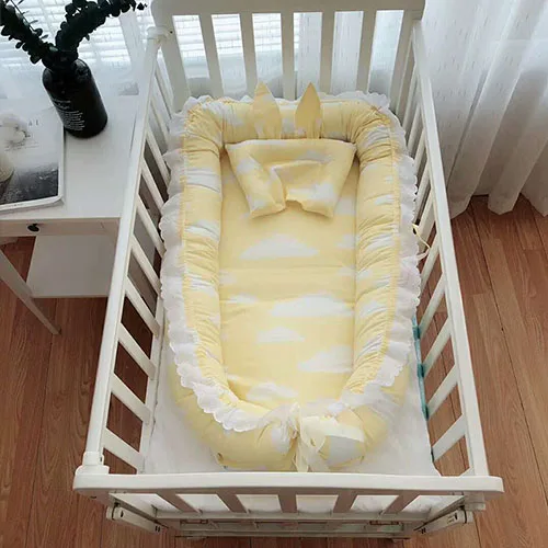 Портативная детская кроватка-колыбель для младенцев из чистого хлопка; детская колыбель для новорожденных; детская кроватка для сна - Цвет: Y7
