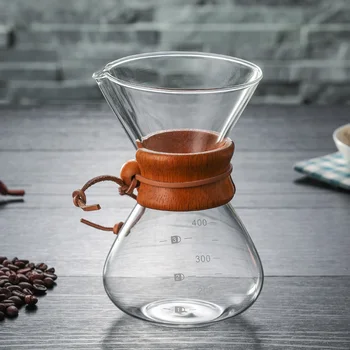 

400ml Pour Over Coffee Dripper Manual Coffee Maker Paperless Stainless Steel Filter Glass Carafe Pot Percolators lo1126632