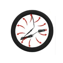 12V Электрический Подогрев автомобиля крышка рулевого колеса руль теплый Руль замша ткань 38 см