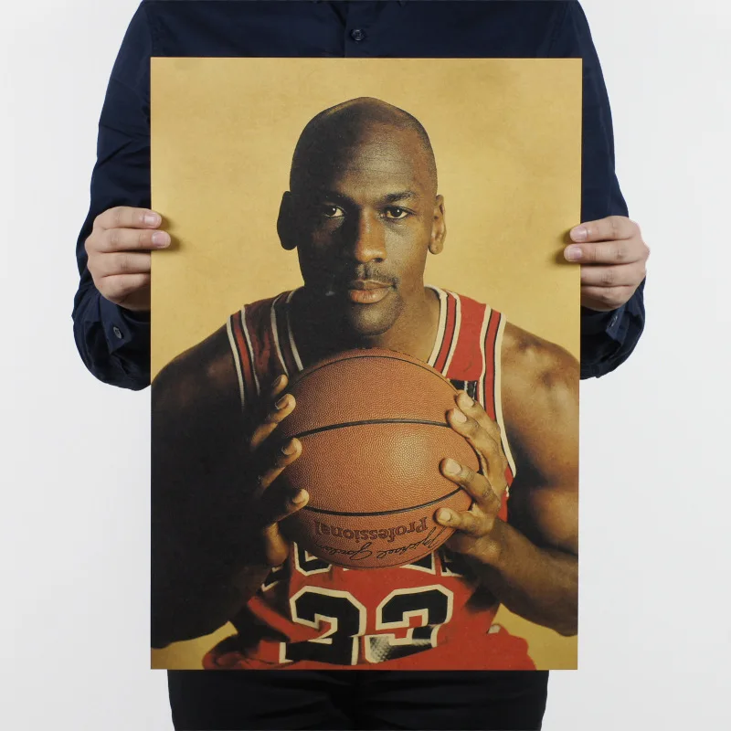 

Free shipping,Michael Jordan D,never give up,slam dunk,Basketball Sports/kraft poster/Retro Poster/decorative painting 51x35.5cm