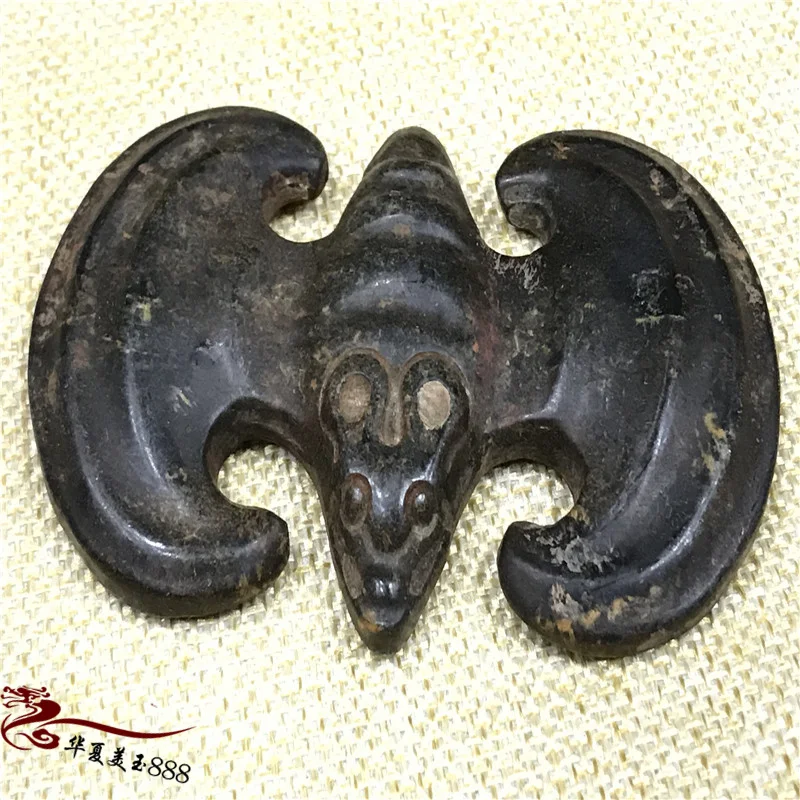 

Red mountain culture collection iron Meteorite carved totem PENDANT