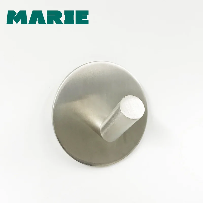 2019 Durable 304 Stainless Steel Bathroom Single Robe Hook Solid Toilet Hat Clothes Towel Hanger Hook