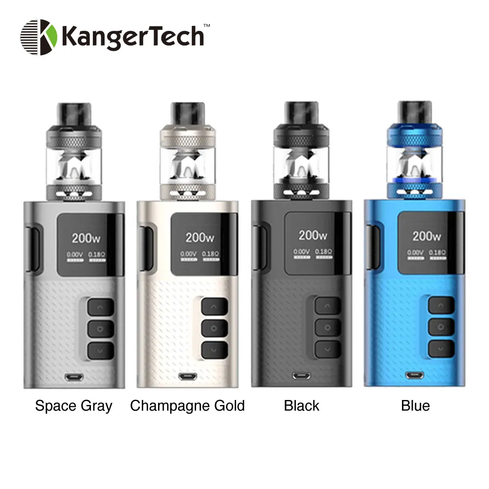 

New Ecigs Kangertech Ripple 200W TC Kit with 3.5ml Ripple Tank NR Mesh Coil Slide-to-open Top Filling Vape Kit VS IKuun Kit