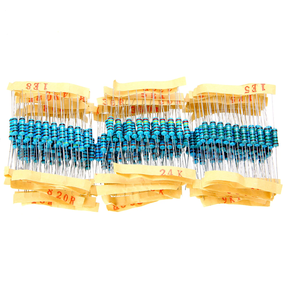 1000pcs 1% 1W Metal Film Resistor 100 Values Assorted Kit Set 1 ohm~10M ohm  Pack 100 Values Each 10pcs