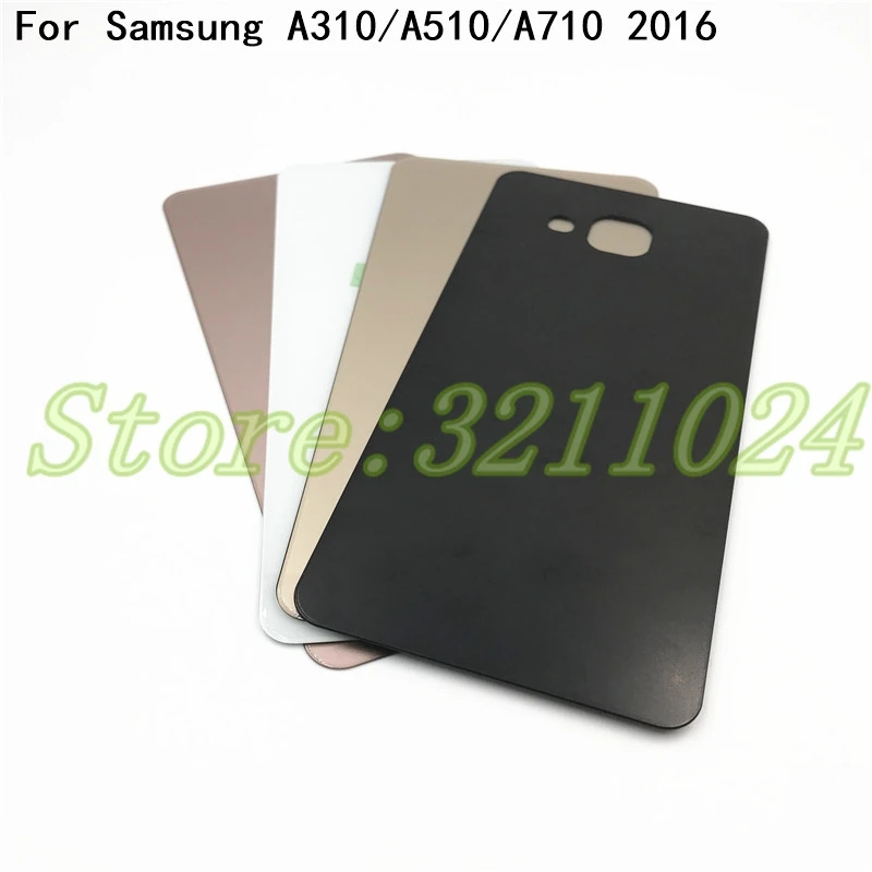 Для Samsung Galaxy A3 A5 A7 A9 2016 A310 A510 A710 A910 стеклянная задняя крышка корпуса + сменная
