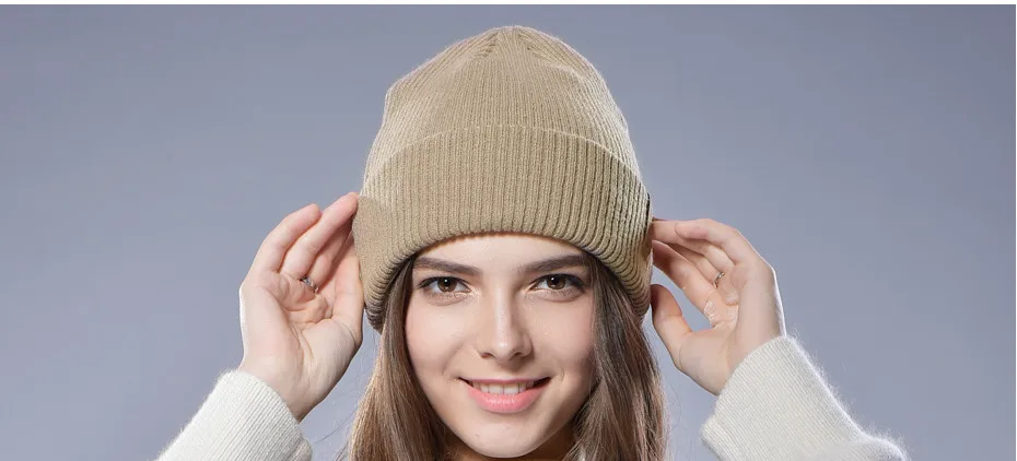 FURTALK Женщина Шерсти Вязать Шапочки Hat Манжеты Шапочка Смотреть Cap Весна Череп hat Зимняя шапка