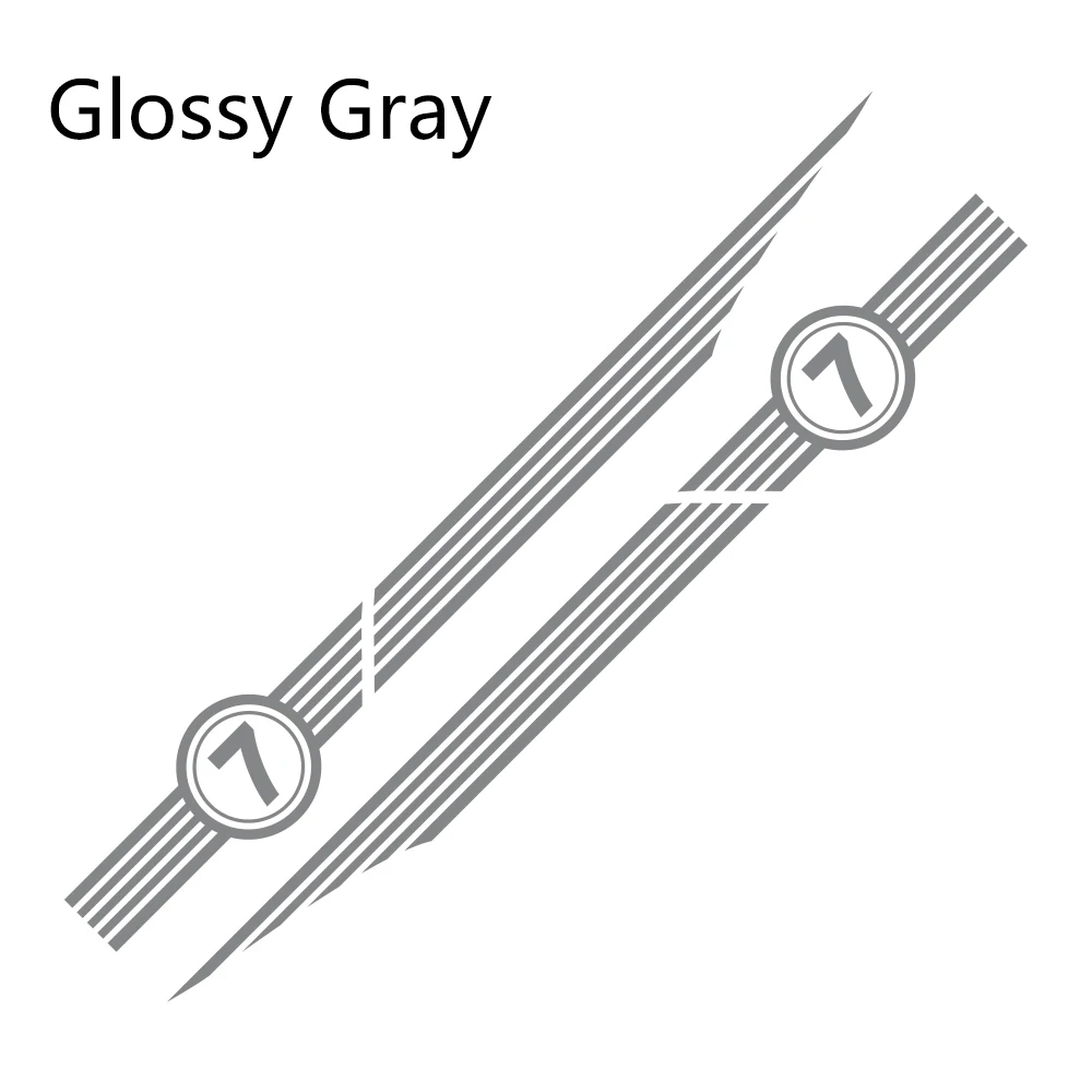 Автомобильный Стикеры стильная укладка Авто длинные штаны с полосками, DIY настенные наклейки для Mini Cooper R56 R57 R58 R50 R52 R53 R59 R61 R60 F60 F55 F56 F54 - Название цвета: Glossy Gray