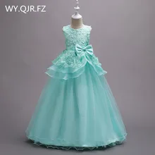 BH722#1 июня детские праздничные зеленые платья с цветочным принтом для девочек дешевая детская одежда, праздничное платье принцессы для выпускного вечера