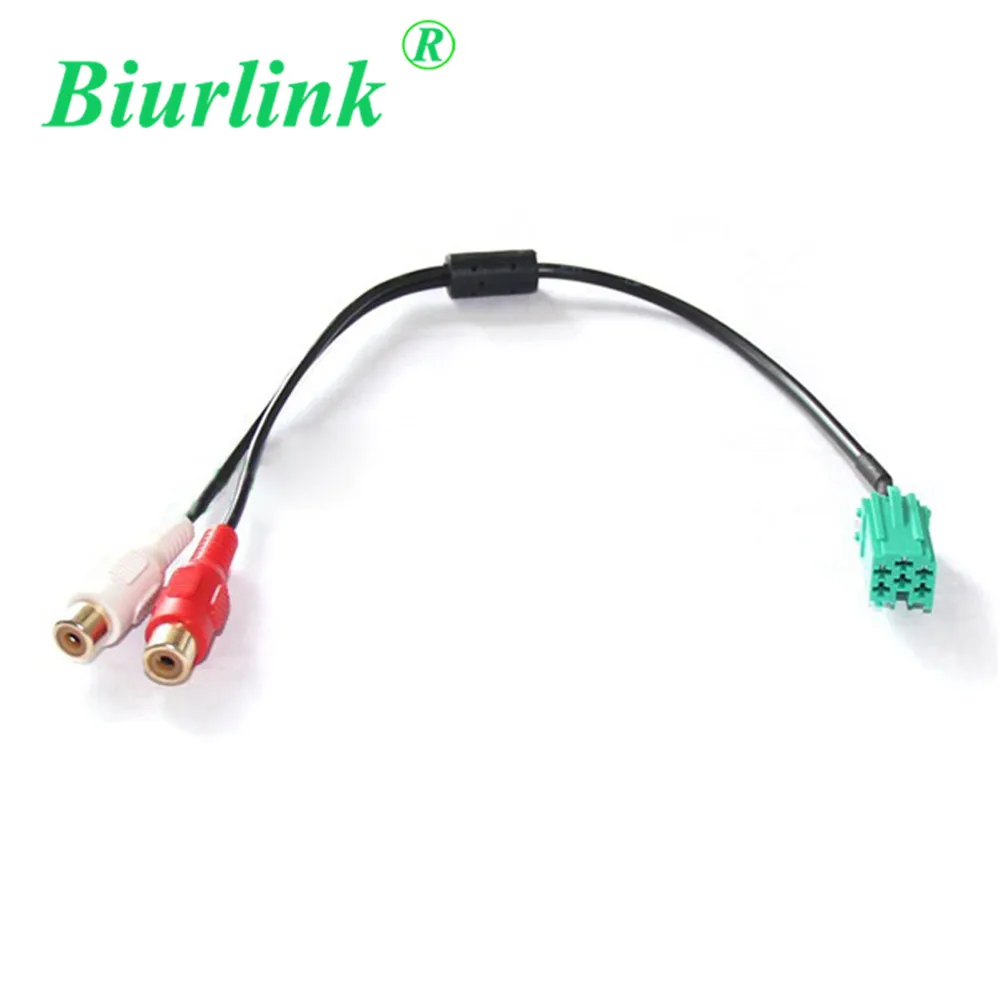 Biurlink Mini ISO 6Pin адаптер AUX in RCA кабель для Renault Carminat обновление список|mini iso|mini iso 6piniso